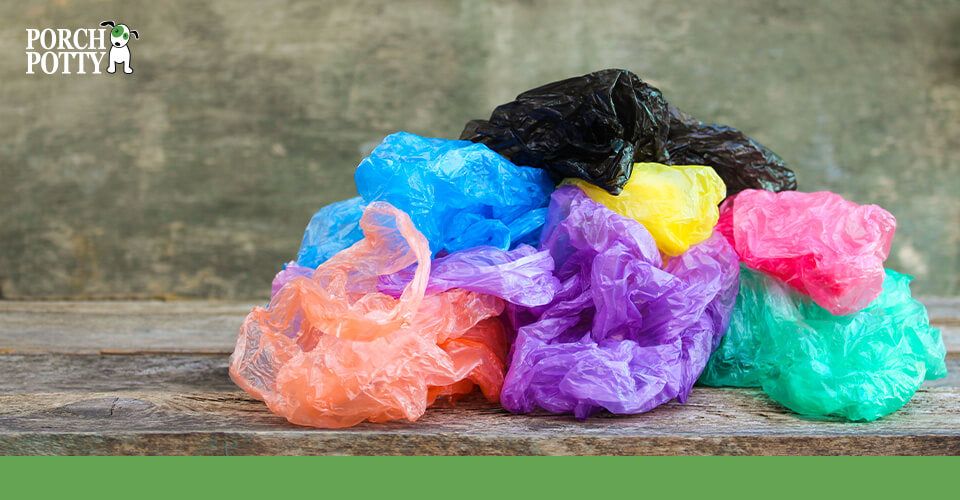 A group of colorful but not eco-friendly plastic bags
