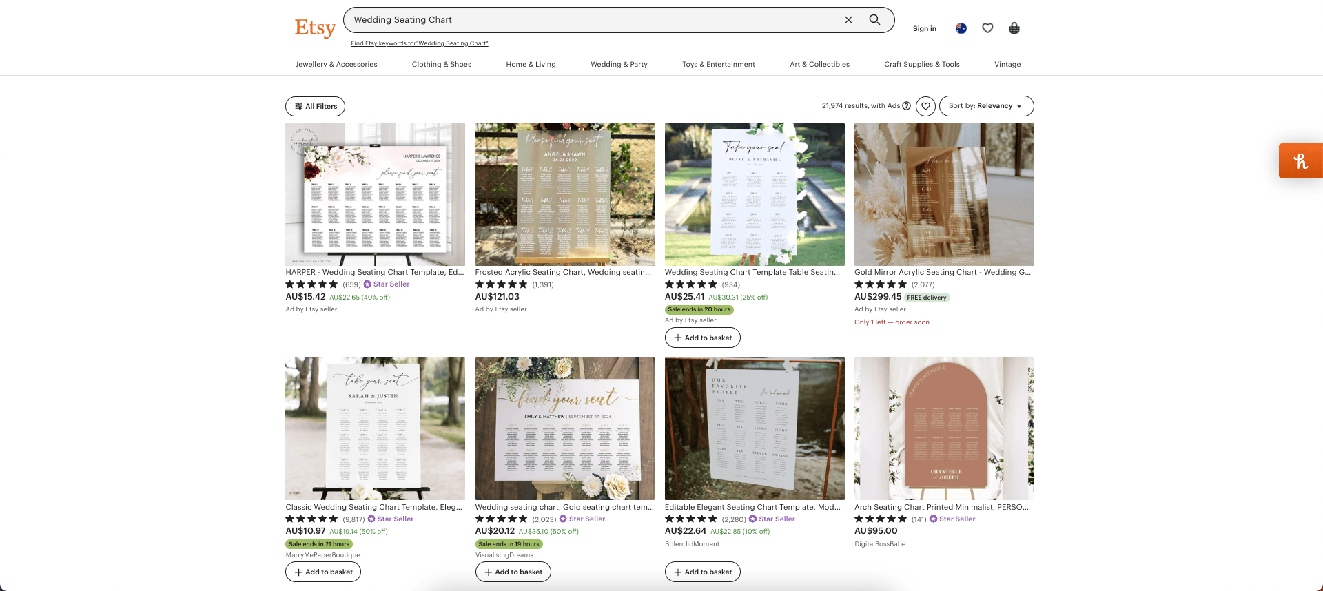 Where To Buy A Wedding Seating Chart