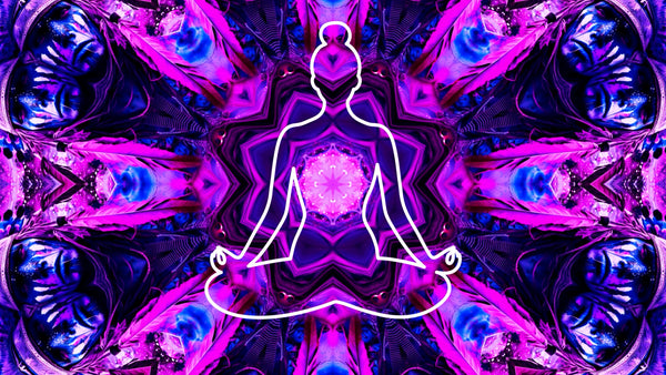 Relaxing trippy visuals in pink and purple, spiritual eye meditation, meditation motion graphics, meditation motion, abstract animation
