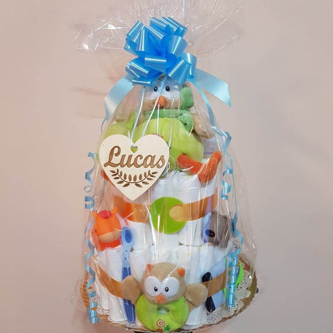 Tarta de pañales para Lucas de Valencia