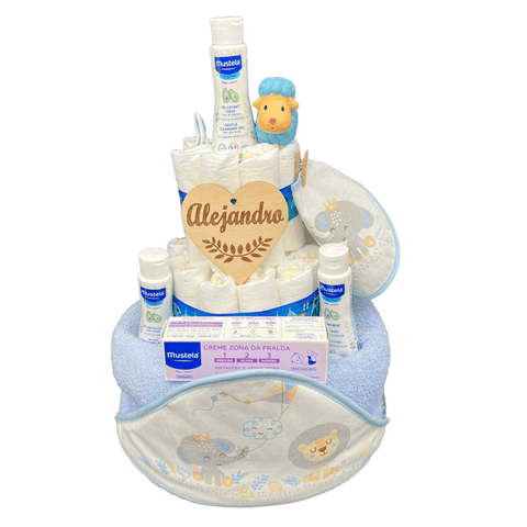 Tarta de Pañales Higiene Mustela para Recien Nacido