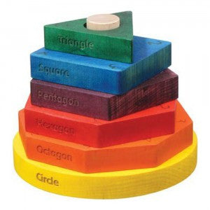 Maple Landmark Wooden Shape Stacker (Color or Natural)