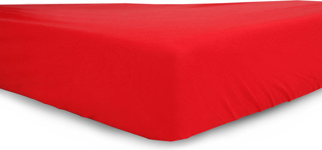 red fitted crib sheet