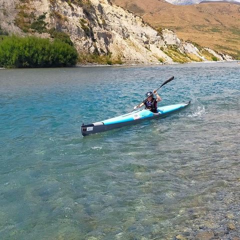 Rebecca Kingsford in a kayak