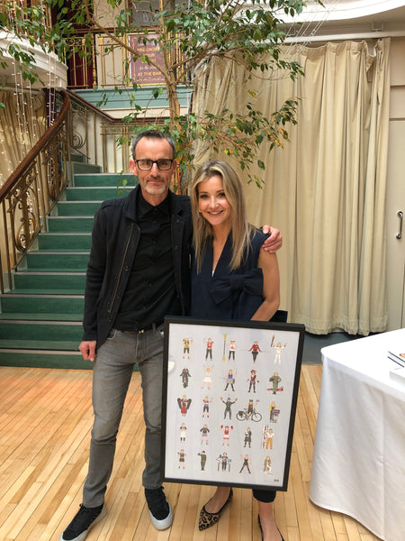 TV presenter Helen Skelton pictured with graphic designer/illustrator Warren Langler-Watts.