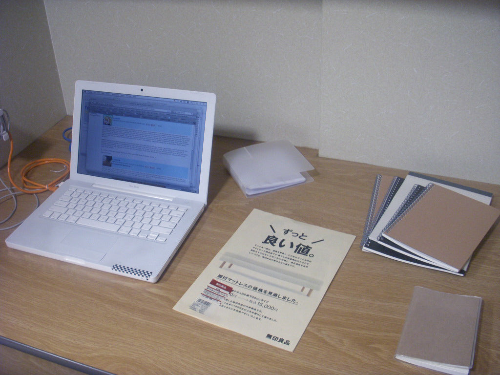 Monk's desk during their 2008 semester at Kansai Gaidai