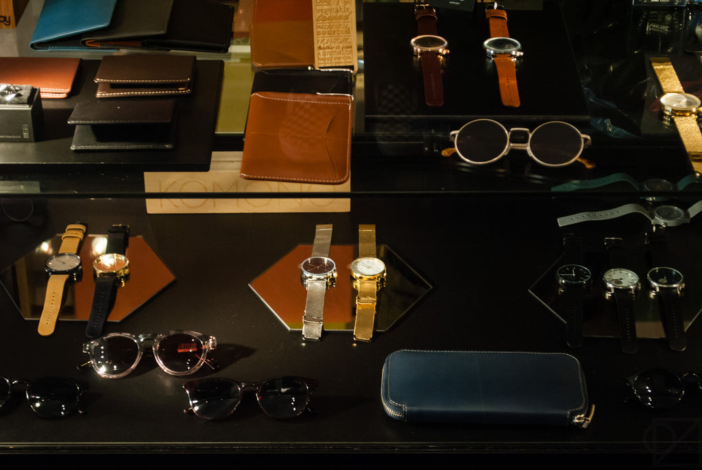 Craft sunglasses, elegant timepieces, and vegetable tanned leather wallets