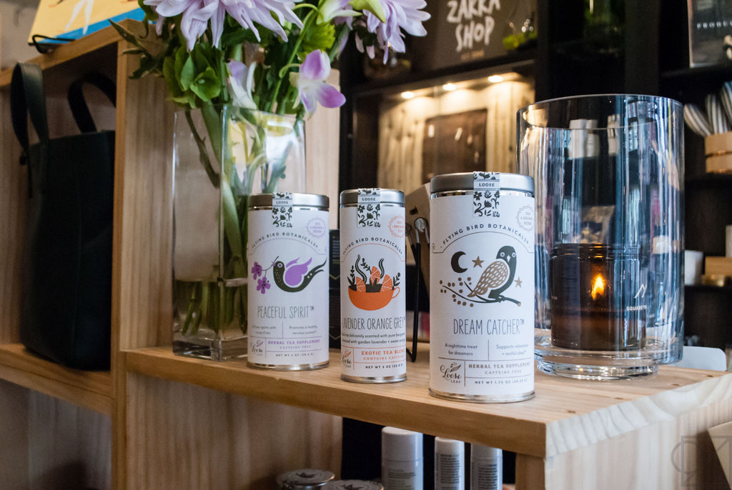 Fresh flowers, calming candles, and beautiful gift teas for health and wellbeing