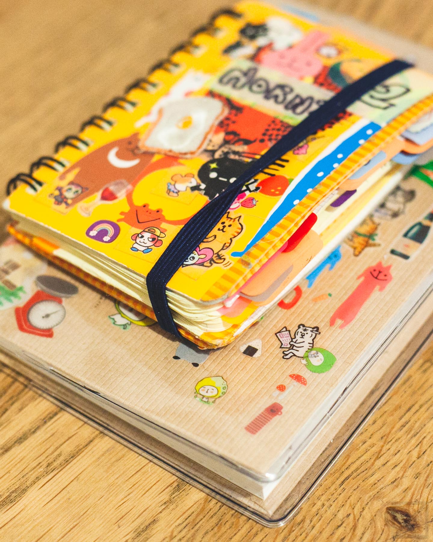 Norna's sticker packed notebook and planner