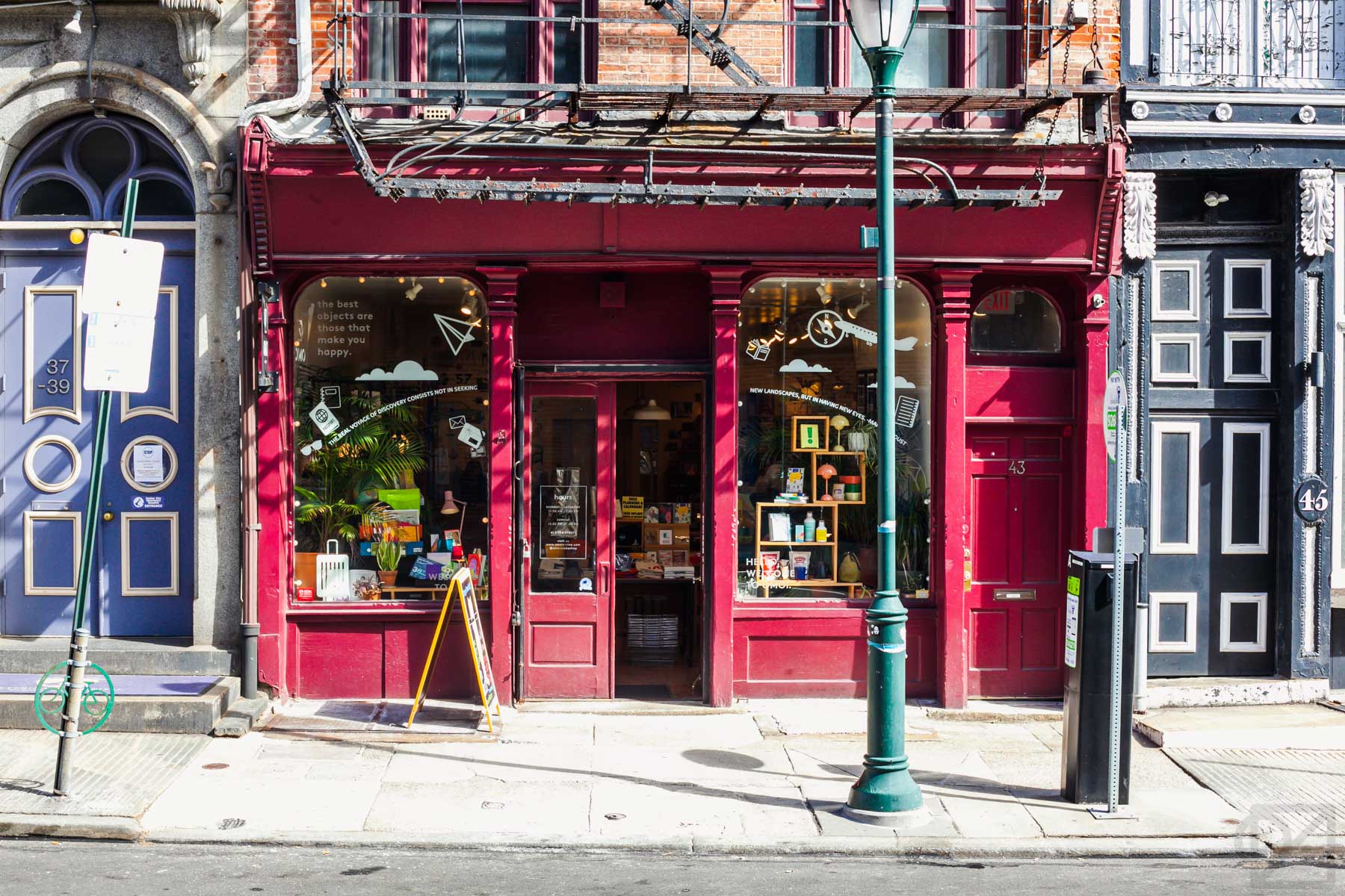 The front view of the shop on 41 S 3rd Street in Philadelphia