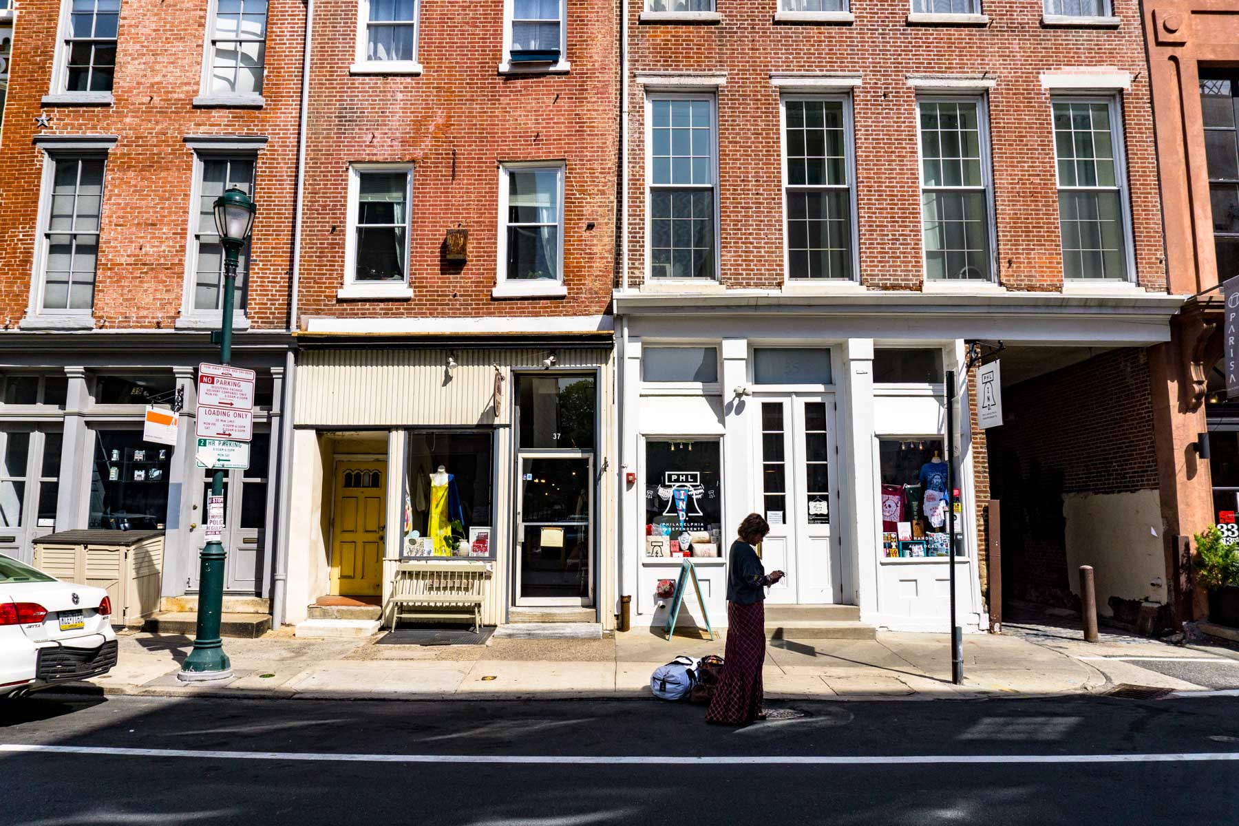 The brick rowhouses typical of Philadelphia, especially exemplified here.