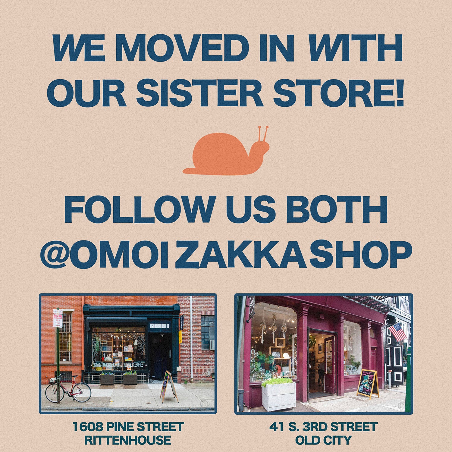We had been running two separate Instagram accounts for both stores, which became too much work!