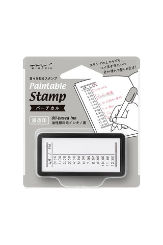 Paintable Stamp Self-Inking Rubber Stamp Half / Midori DESIGNPHIL – bungu