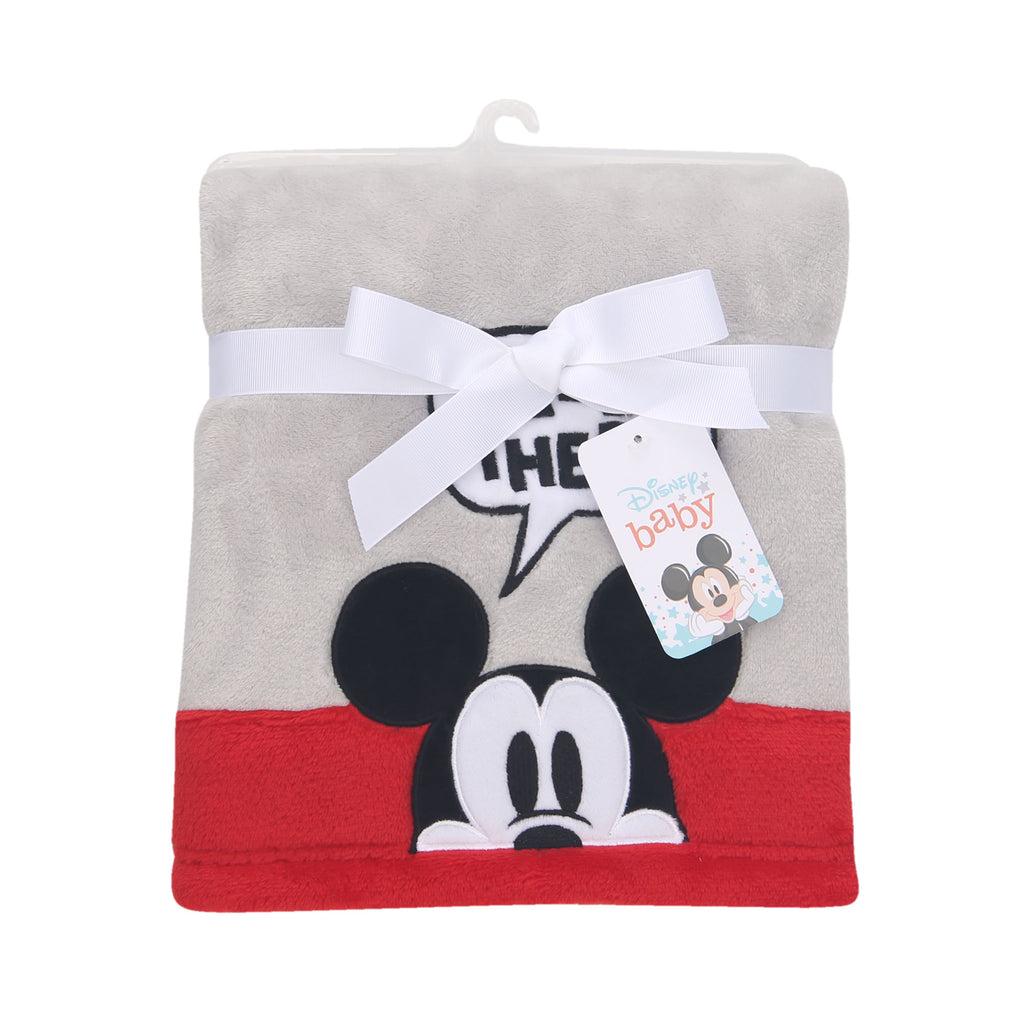 Disney Baby Magical Mickey Mouse Baby Blanket Gray Red