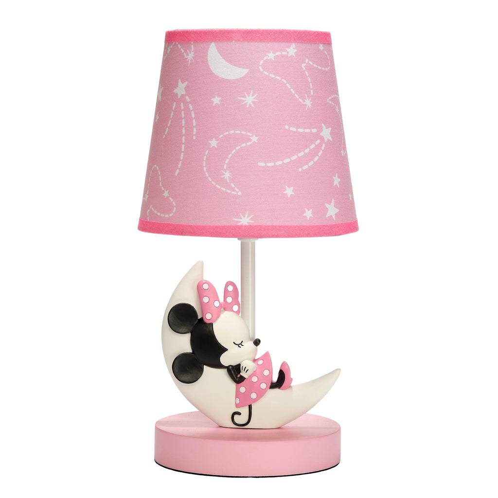 Fonkeling optocht Officier Disney Baby Minnie Mouse Pink Celestial Lamp with Shade & Bulb – Lambs & Ivy