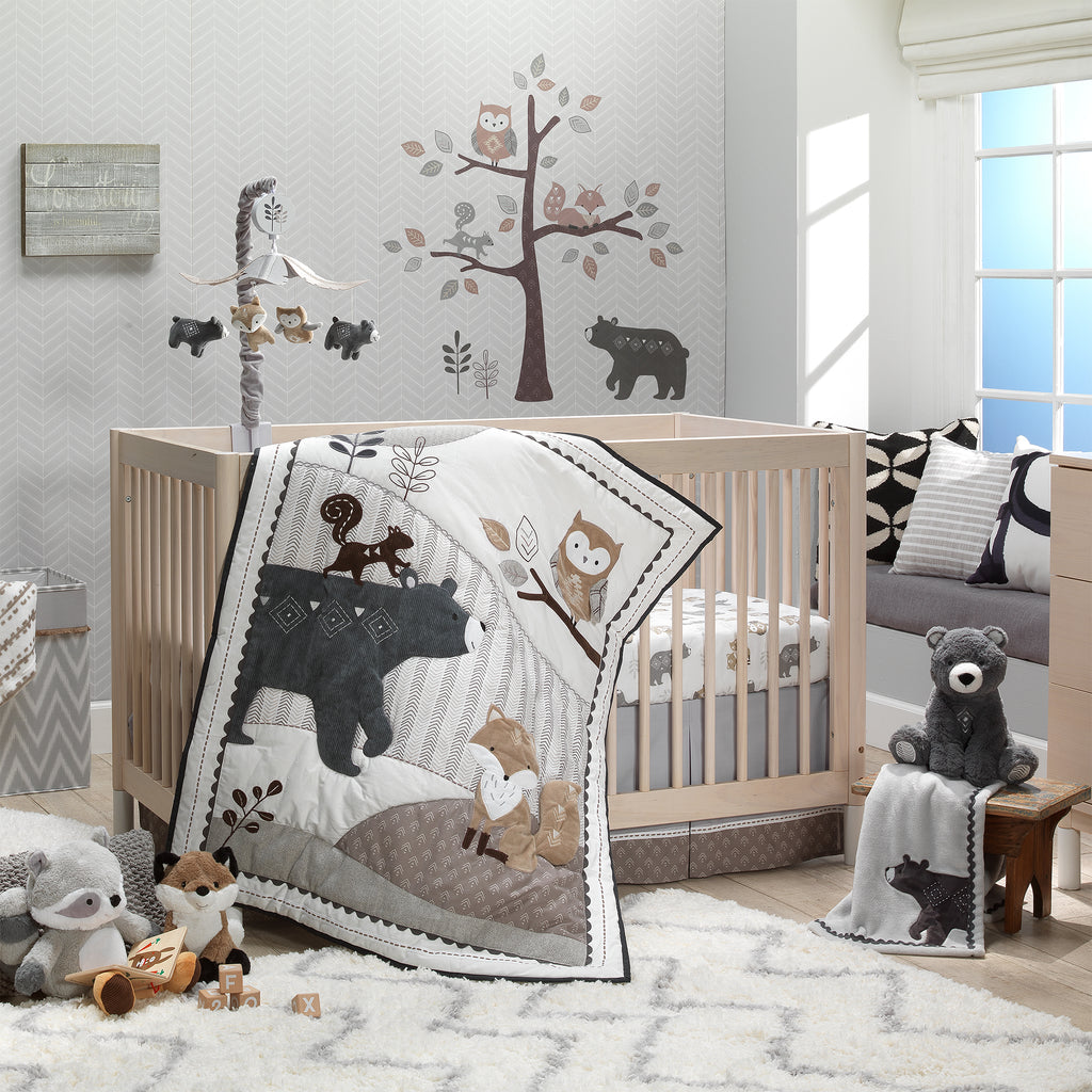 woodland nursery crib bedding