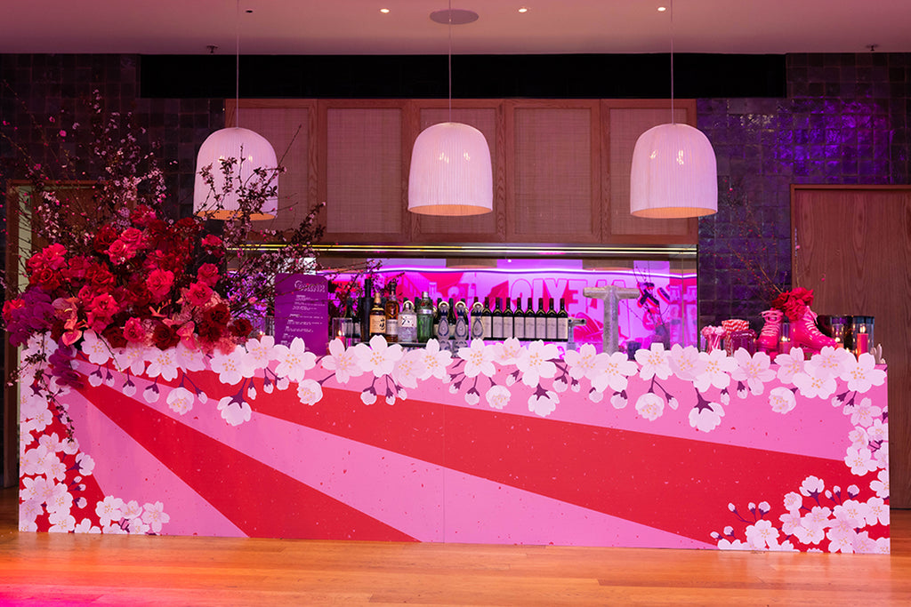 Alexis Batmitzvah custom cherry blossom bar cover