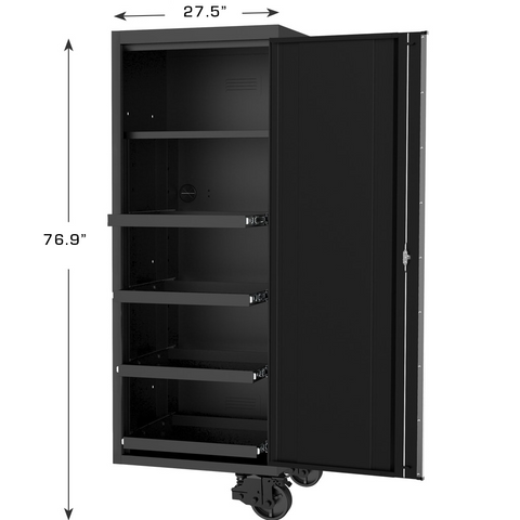 27" USA Sumo Series Side Cabinet 4 Roller Shelves/1 Fixed Shelf