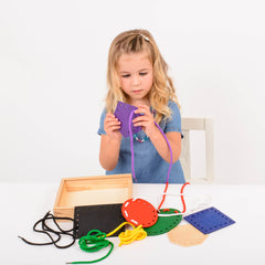 A child with one of the threading shapes