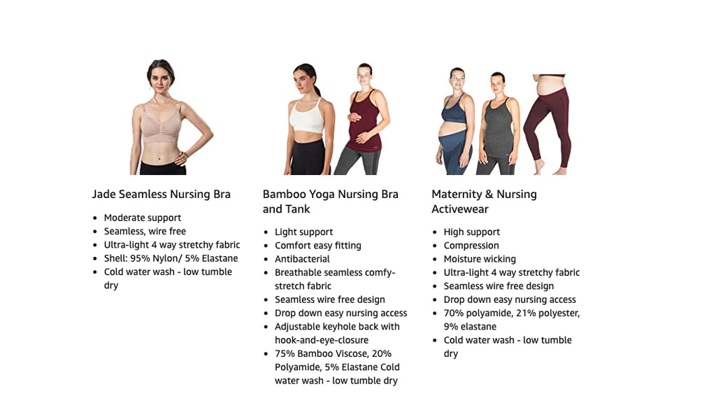 Nursing Bra Jade Seamless Maternity Nursing Activewear – Moderneternity