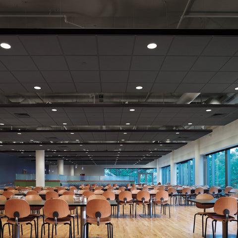 Classroom with black ceiling