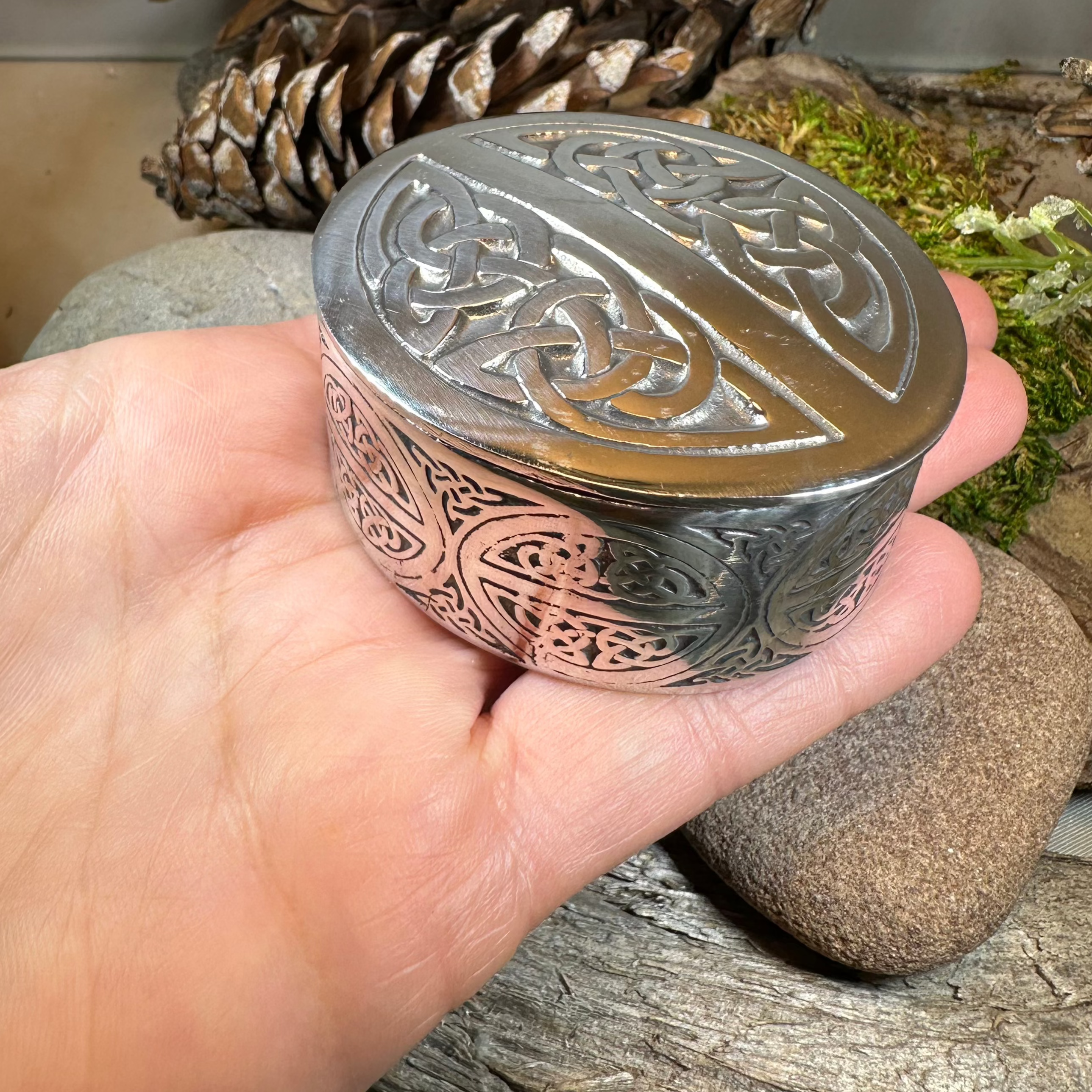 Oval Celtic Trinket Box