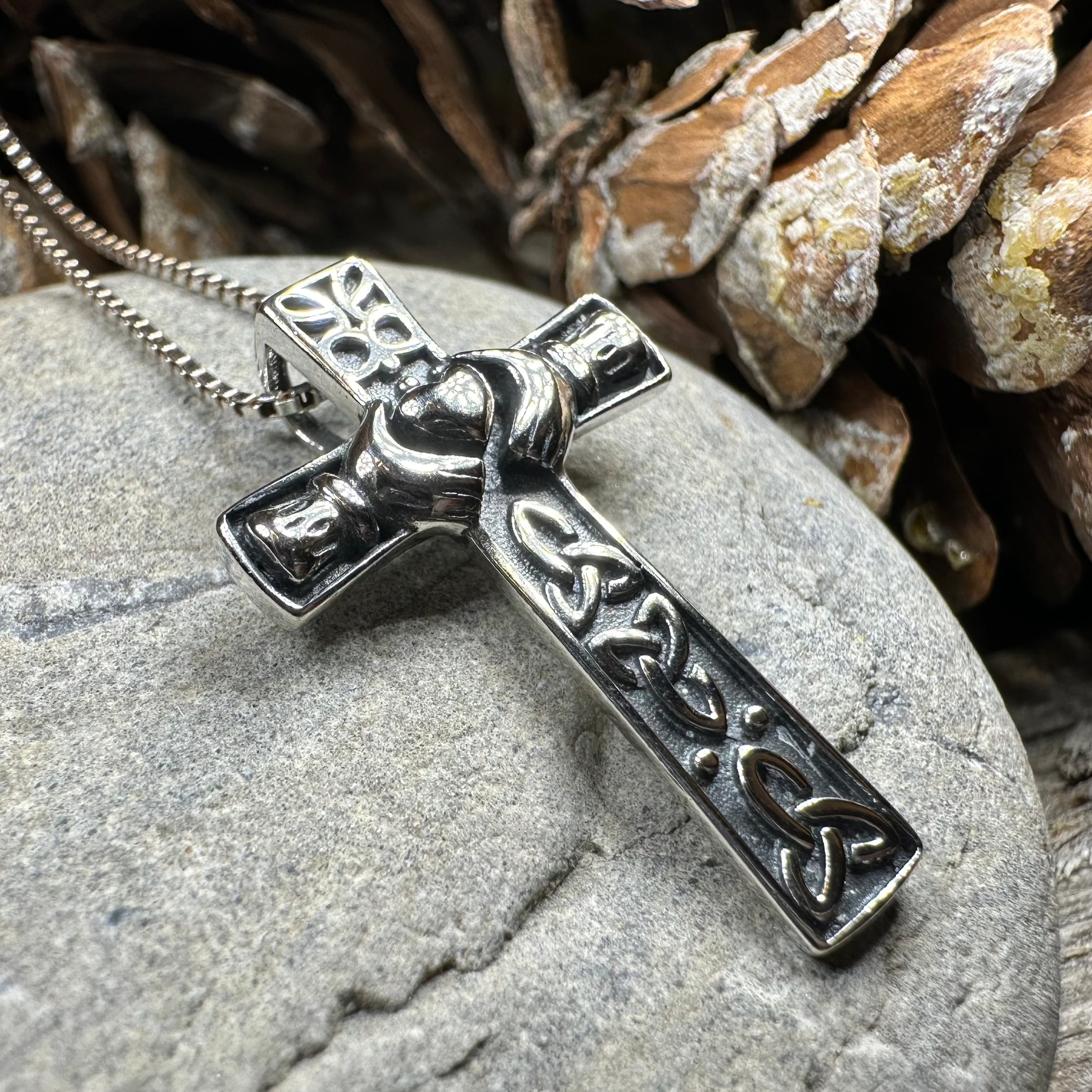 Dayle Celtic Cross Claddagh Necklace