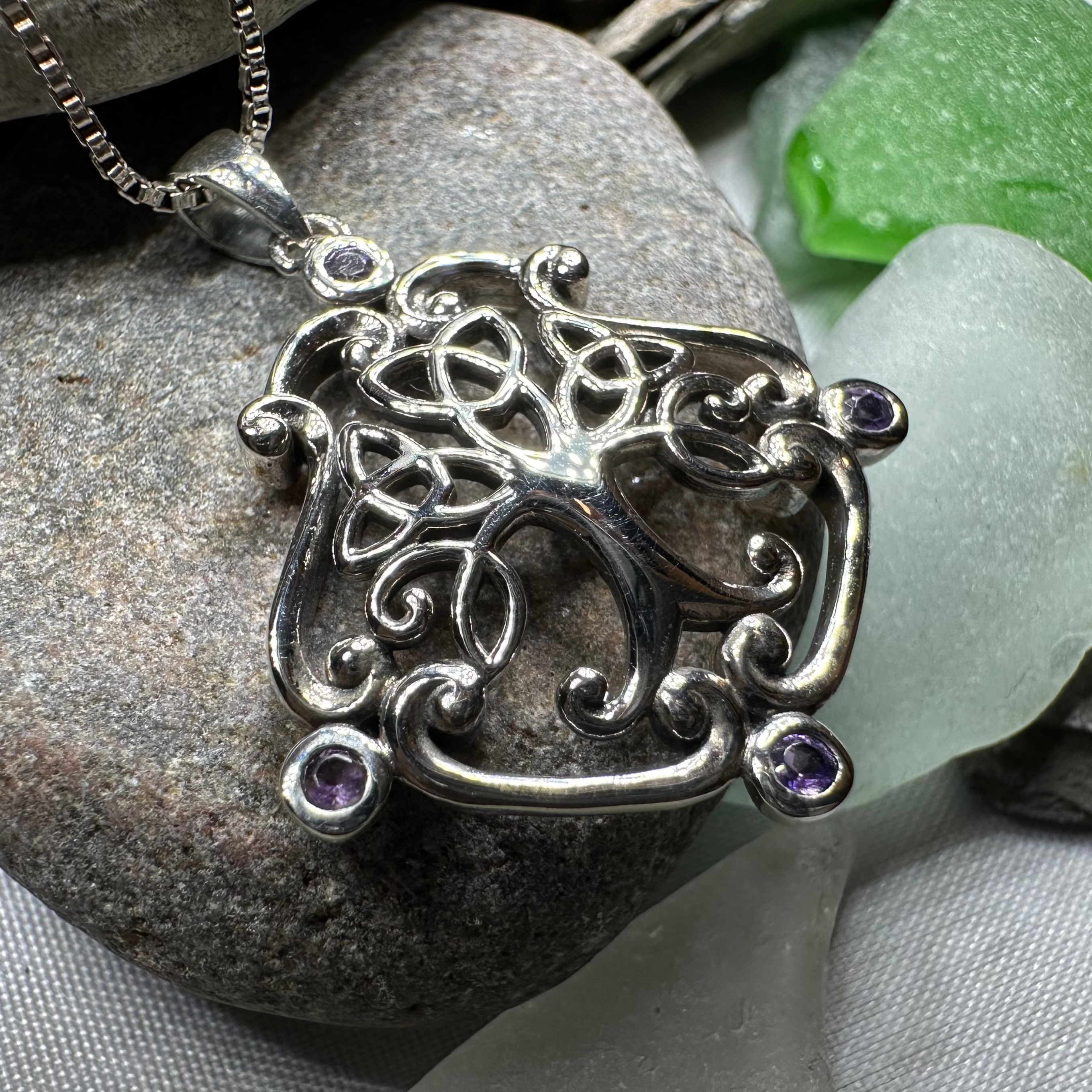 Amethyst Tree of Life Necklace