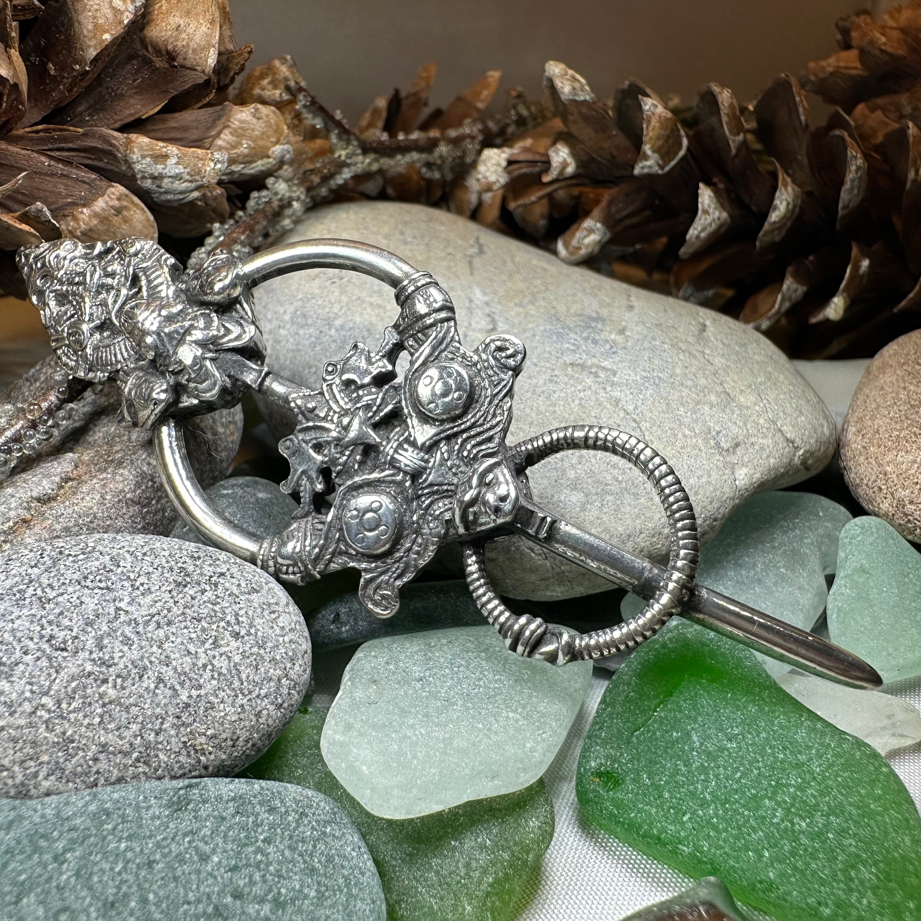 Viking Wolf Celtic Brooch