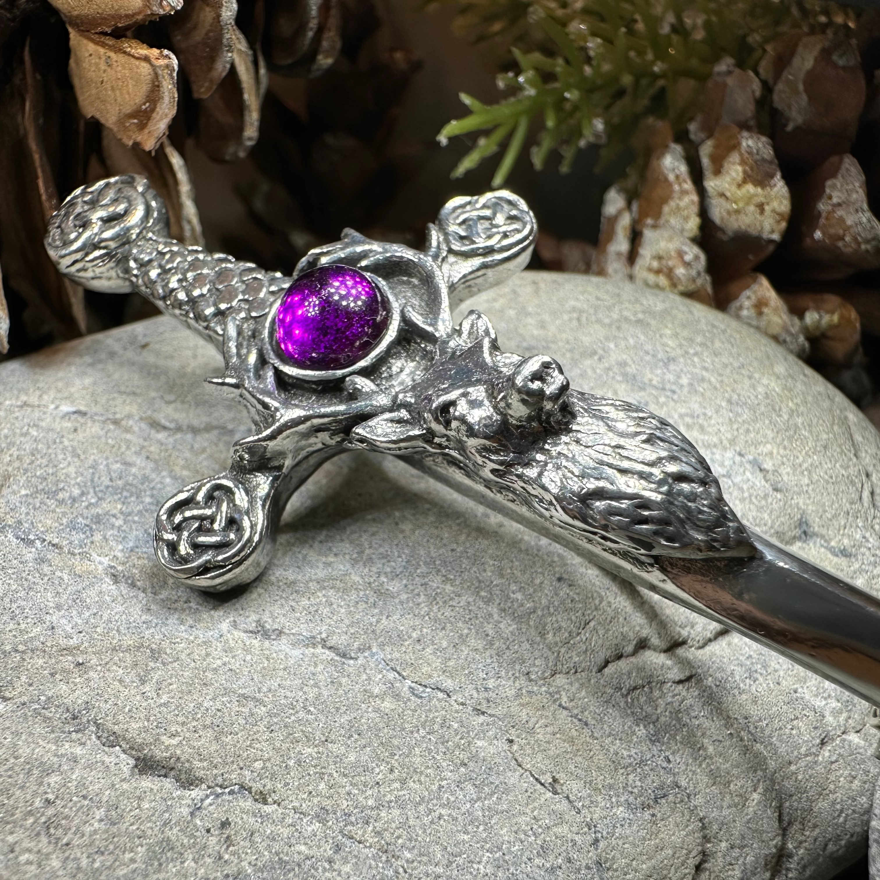 Stag Sword Kilt Pin