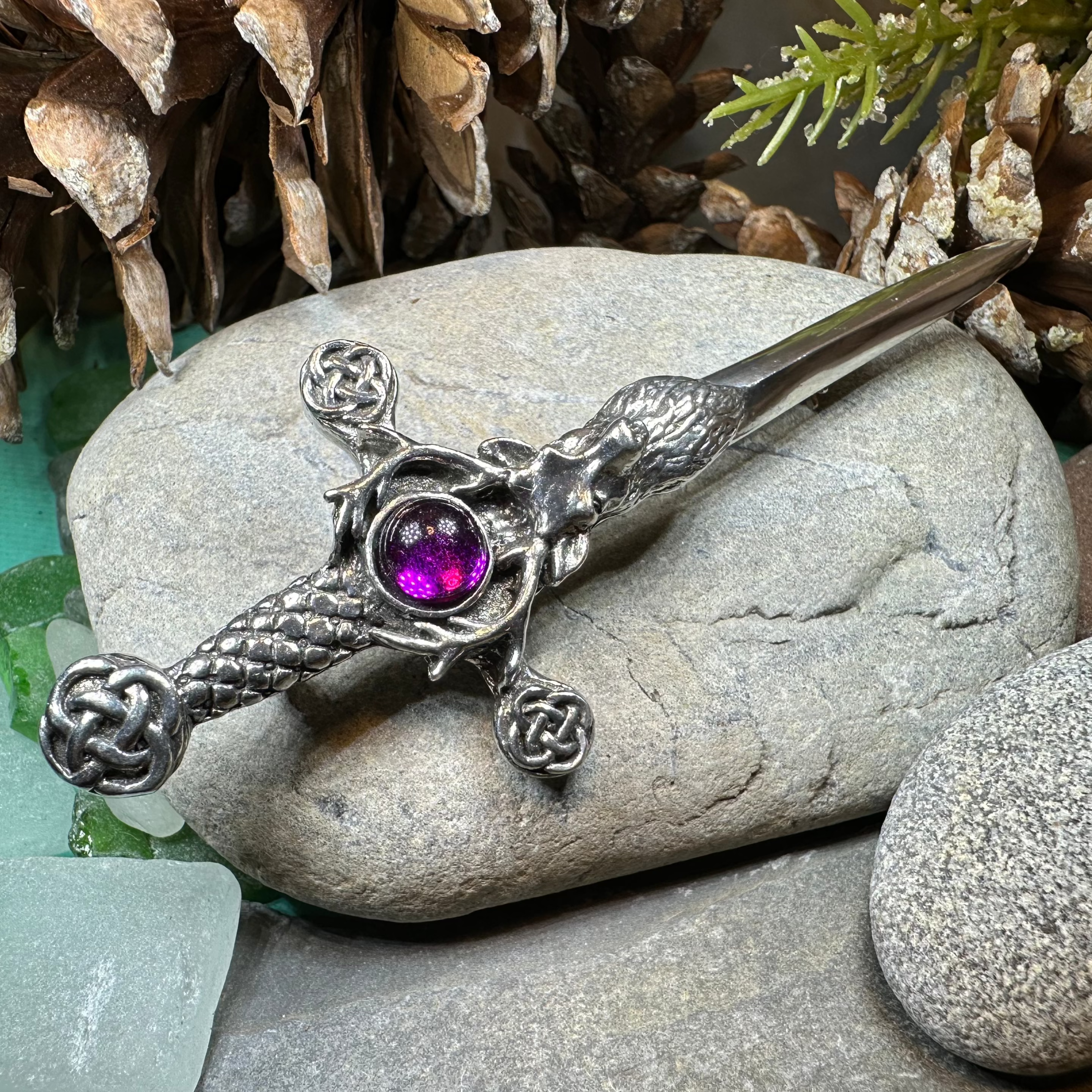Stag Sword Kilt Pin