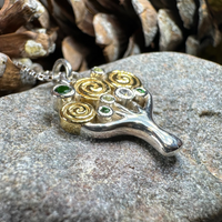 Shades of Green Tree of Life Necklace