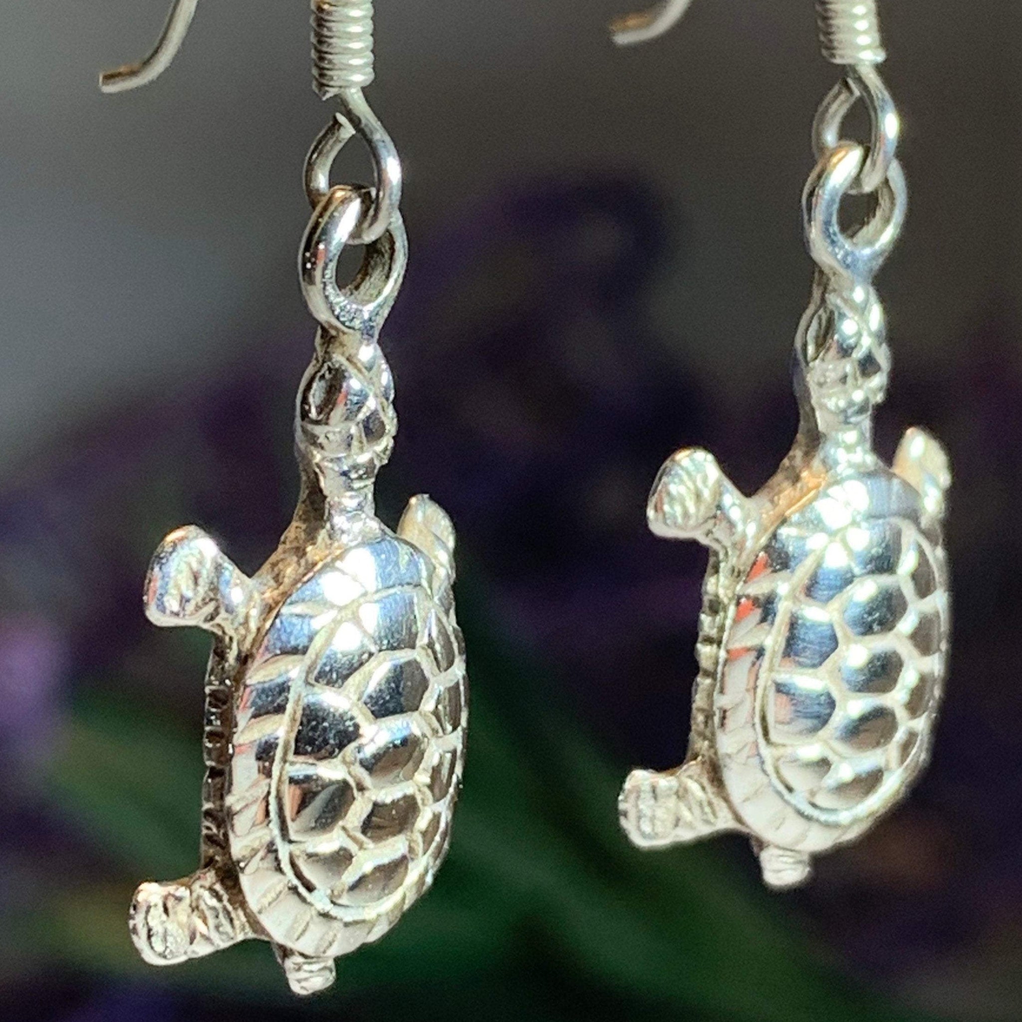 Friendly Turtle Earrings – Celtic Crystal Design Jewelry