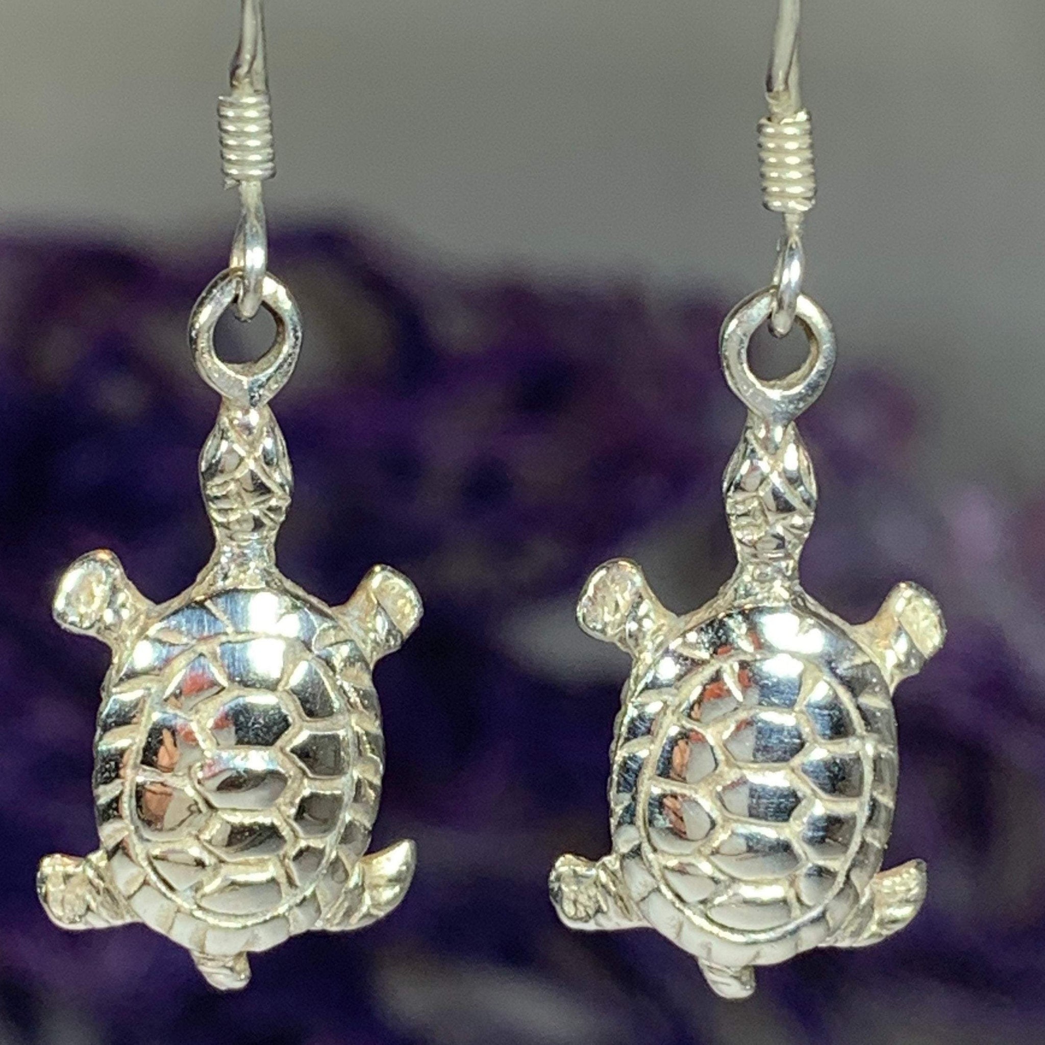 Friendly Turtle Earrings – Celtic Crystal Design Jewelry