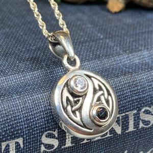 Yin Yang Necklace, Celtic Jewelry, Yoga Jewelry, Wiccan Jewelry, Celestial Jewelry, Yin Yang Pendant, Pagan Jewelry, Chinese Symbol Jewelry