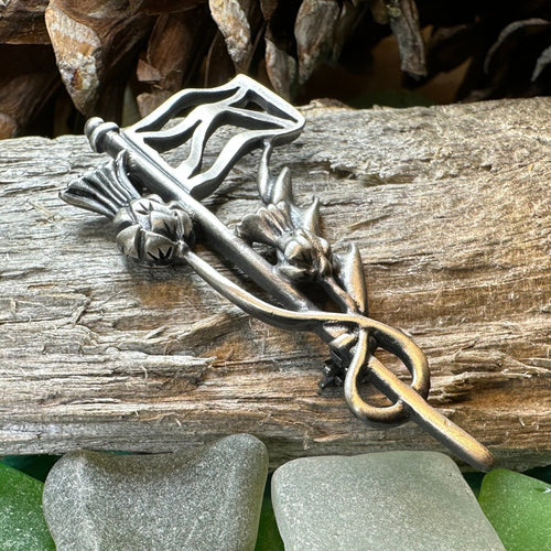 Aura Celtic Thistle Kilt Pin