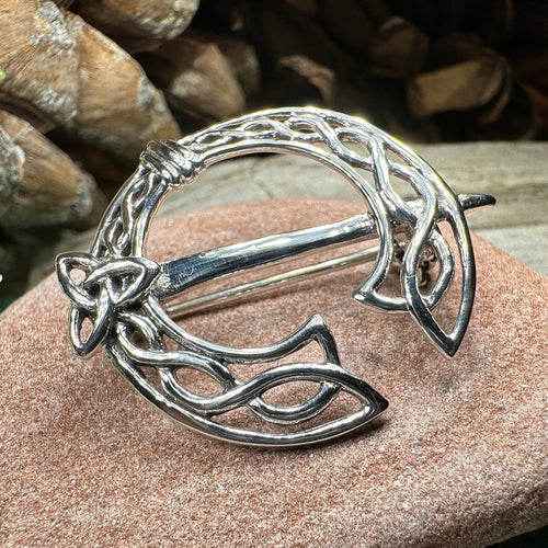 Penannular Celtic Kilt Pin, Celtic Jewelry – Celtic Crystal Design Jewelry