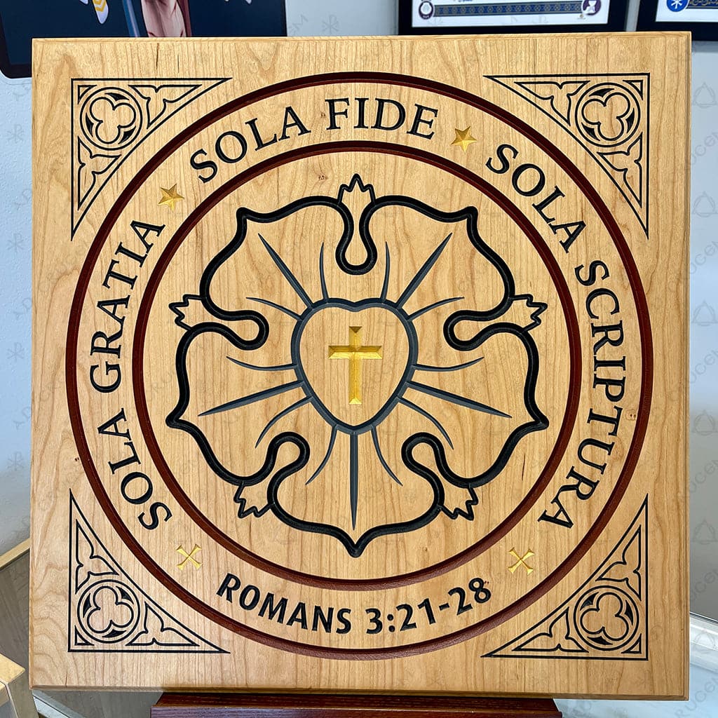 Ad Crucem Commemorative Wood Plaque Suitable for Church, School