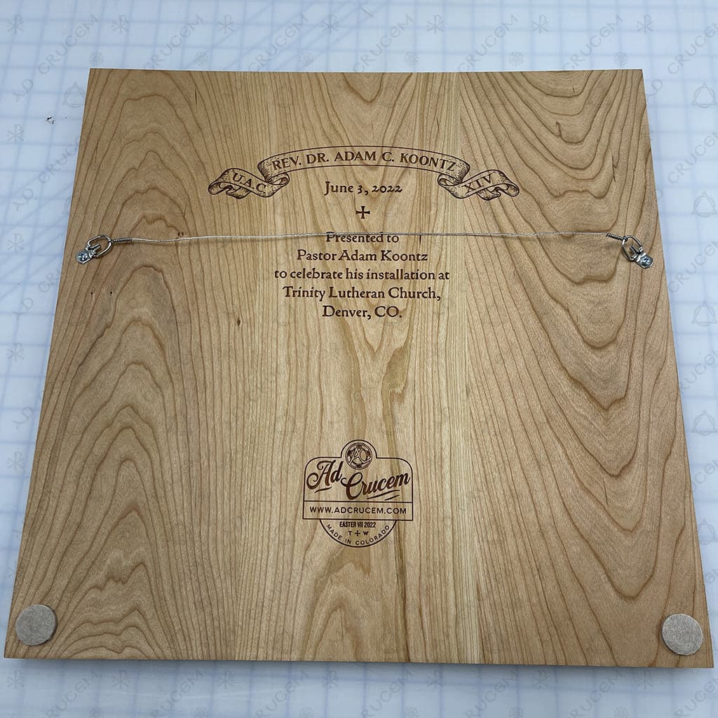 Ad Crucem Commemorative Wood Plaque Suitable for Church, School, Seminary,  College, University