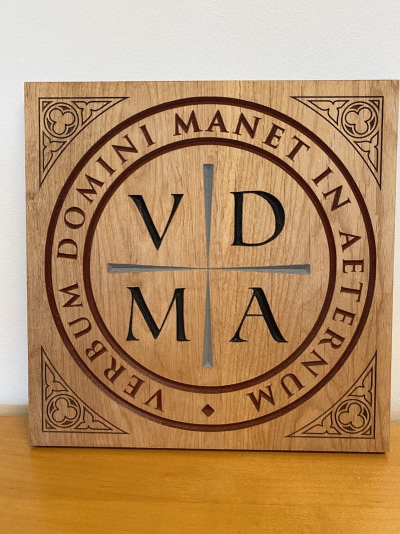 Ad Crucem Commemorative Wood Plaque Suitable for Church, School