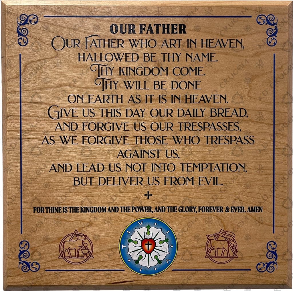 Lord's Prayer 7x9 Engraved Wood Plaque