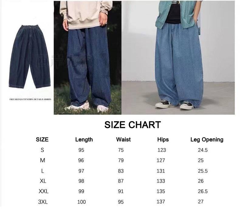 Men's Wide Leg Baggy Pants - VICOZI