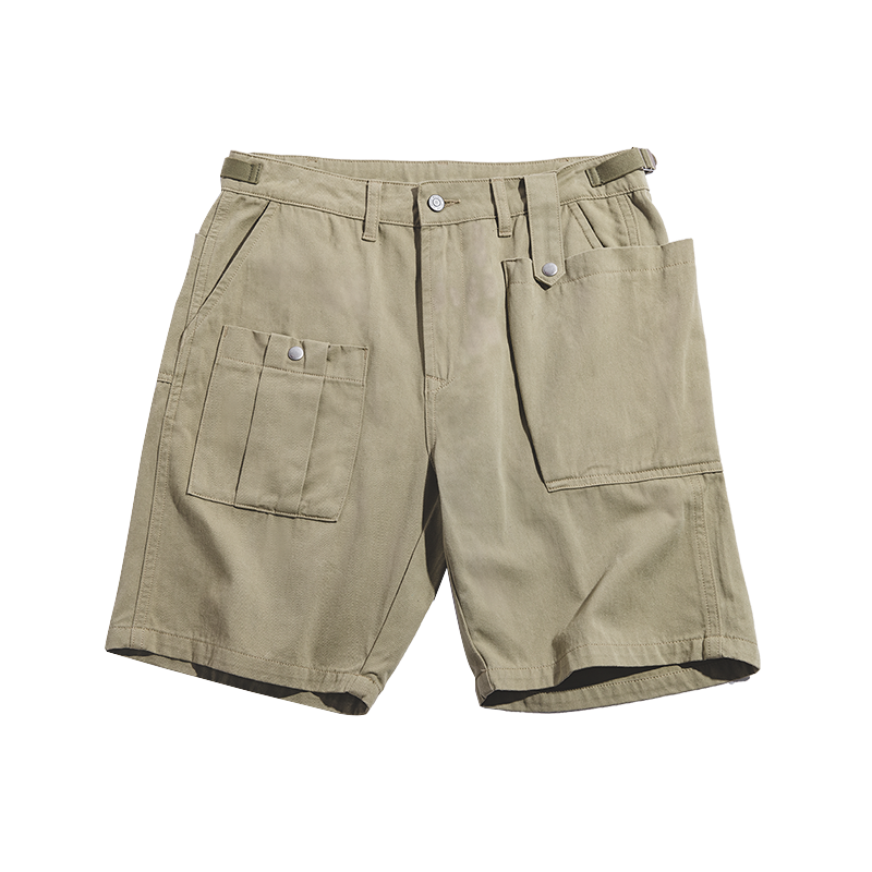 Big Pocket Retro Khaki Shorts3