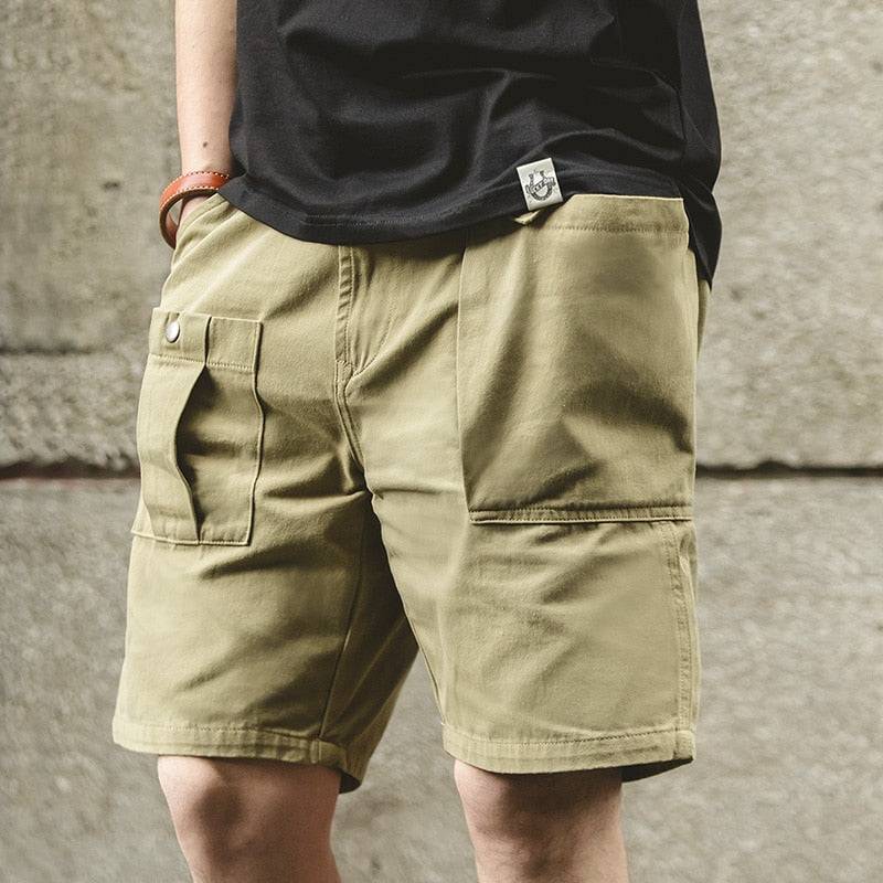 Big Pocket Retro Khaki Shorts0