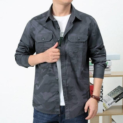 Camouflage long sleeve shirt for outdoor activities1