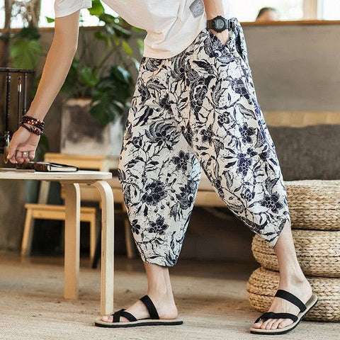 Calf length casual baggy pants for relaxed fit5