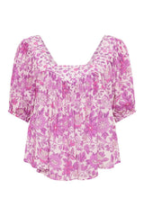 Mossy short sleeve blouse, Lilac