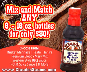 Claude's Sauces Mix and Match Online Banner ad
