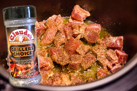 Pressure cooked pork with Claude's Grillers Choice Seasoning