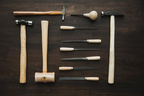 Strong Drill Bits For Metal files-and-hammers-flatlay